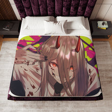 Load image into Gallery viewer, Anime Chainsaw Man Sherpa Blanket