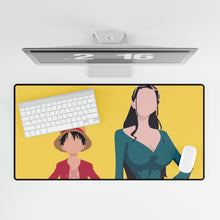 Load image into Gallery viewer, luffy y nicon robin one piece minimalist Mouse Pad (Desk Mat)