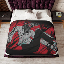 Load image into Gallery viewer, Anime Chainsaw Man Sherpa Blanket