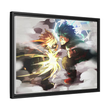 Load image into Gallery viewer, My Hero Academia Izuku Midoriya, Katsuki Bakugou Canvas Framed Art Print