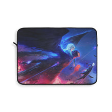 Load image into Gallery viewer, Howl, Sophie, and Turniphead flying through the sky Laptop Sleeve