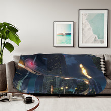 Load image into Gallery viewer, Tokyo SkyNight Sherpa Blanket