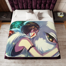Load image into Gallery viewer, Anime Princess Mononoker Sherpa Blanket
