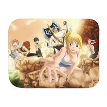 Load image into Gallery viewer, Fairy Tail Natsu Dragneel, Erza Scarlet, Gray Fullbuster, Lucy Heartfilia, Happy Sherpa Blanket