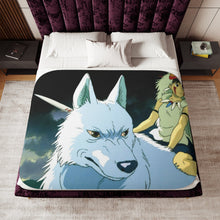 Load image into Gallery viewer, Princess Mononoke Sherpa Blanket