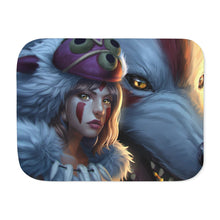 Load image into Gallery viewer, Princess Mononoke Sherpa Blanket