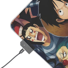 Load image into Gallery viewer, One Piece Monkey D. Luffy, Jinbe RGB LED Mouse Pad (Desk Mat)