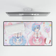 Load image into Gallery viewer, Sisters with pink and blue hairs Mouse Pad (Desk Mat)