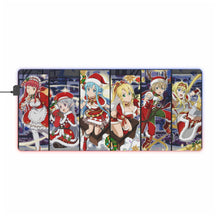 Load image into Gallery viewer, Memory Defrag - White Christmas Banner RGB LED Mouse Pad (Desk Mat)