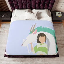 Load image into Gallery viewer, Anime Spirited Away Sherpa Blanket