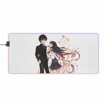 Load image into Gallery viewer, Eru Chitanda And Hōtarō Oreki RGB LED Mouse Pad (Desk Mat)