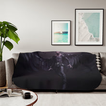 Load image into Gallery viewer, Black Angel Sherpa Blanket