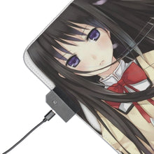 Load image into Gallery viewer, Puella Magi Madoka Magica Homura Akemi, Kyuubey RGB LED Mouse Pad (Desk Mat)