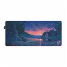 Load image into Gallery viewer, Anime cottage in the woods RGB LED Mouse Pad (Desk Mat)