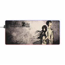 Load image into Gallery viewer, Kurisu and Okabe RGB LED Mouse Pad (Desk Mat)