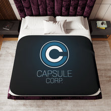 Load image into Gallery viewer, Capsule Corporation Sherpa Blanket