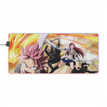 Load image into Gallery viewer, Fairy Tail Natsu Dragneel, Erza Scarlet RGB LED Mouse Pad (Desk Mat)