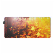 Load image into Gallery viewer, Forest Covered in Autumn Leaves RGB LED Mouse Pad (Desk Mat)