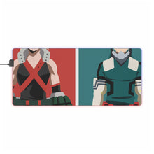 Load image into Gallery viewer, Bakugo & MIdoriya Boku no Hero Academia Minimalist RGB LED Mouse Pad (Desk Mat)