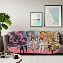 Load image into Gallery viewer, Love, Chunibyo & Other Delusions Rikka Takanashi, Sanae Dekomori, Shinka Nibutani, Kumin Tsuyuri Sherpa Blanket