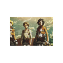 Load image into Gallery viewer, Eren Jaeger, Mikasa Ackerman, Armin Arlert Rug