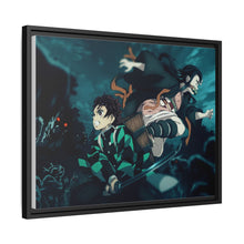 Load image into Gallery viewer, Tanjirou and Nezuko Canvas Framed Art Print