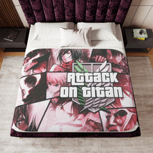 Load image into Gallery viewer, Anime Attack On Titan Sherpa Blanket