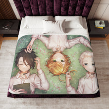 Load image into Gallery viewer, The Promised Neverland Ray, Norman, Emma Sherpa Blanket