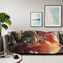Load image into Gallery viewer, Colossal and armored titan and Annie Leonhart Sherpa Blanket