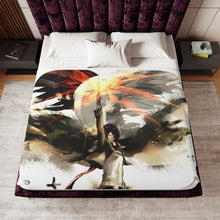 Load image into Gallery viewer, Mikasa Ackerman (Attack on Titan) Sherpa Blanket