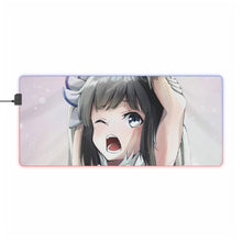 Load image into Gallery viewer, Is It Wrong To Try To Pick Up Girls In A Dungeon? RGB LED Mouse Pad (Desk Mat)
