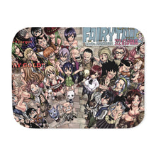 Load image into Gallery viewer, Fairy Tail Natsu Dragneel, Erza Scarlet, Lucy Heartfilia, Happy, Wendy Marvell Sherpa Blanket