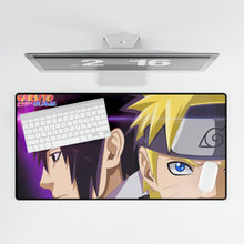 Load image into Gallery viewer, Naruto and Sasuke Mouse Pad (Desk Mat)