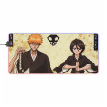 Load image into Gallery viewer, Bleach Ichigo Kurosaki, Rukia Kuchiki RGB LED Mouse Pad (Desk Mat)