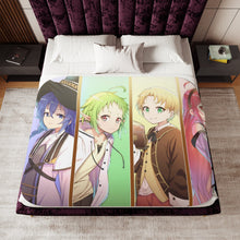 Load image into Gallery viewer, Mushoku Tensei: Jobless Reincarnation Roxy Migurdia, Rudeus Greyrat, Eris Boreas Greyrat, Sylphiette Sherpa Blanket