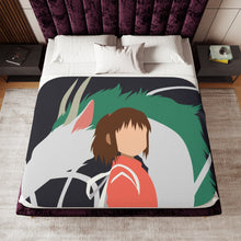 Load image into Gallery viewer, Anime Spirited Away Sherpa Blanket