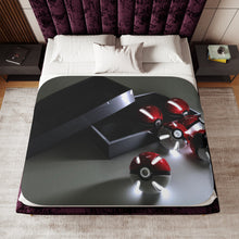 Load image into Gallery viewer, A box of pokeballs Sherpa Blanket