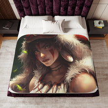 Load image into Gallery viewer, Anime Princess Mononoke Sherpa Blanket