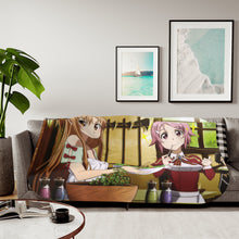Load image into Gallery viewer, Asuna, Lisbeth and Kirito Sherpa Blanket