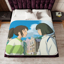 Load image into Gallery viewer, Anime Spirited Away Sherpa Blanket