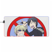 Load image into Gallery viewer, Durarara!! Izaya Orihara, Shizuo Heiwajima RGB LED Mouse Pad (Desk Mat)