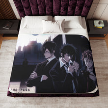 Load image into Gallery viewer, Psycho-Pass Nobuchika Ginoza, Shuusei Kagari, Tomomi Masaoka Sherpa Blanket