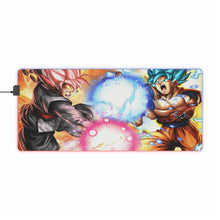 Load image into Gallery viewer, SSR Black and SSGSS Goku Official Trading Card Artworks RGB LED Mouse Pad (Desk Mat)