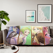 Load image into Gallery viewer, Mushoku Tensei: Jobless Reincarnation Roxy Migurdia, Rudeus Greyrat, Eris Boreas Greyrat, Sylphiette Sherpa Blanket