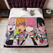Load image into Gallery viewer, Anime Chainsaw Man Sherpa Blanket