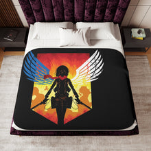 Load image into Gallery viewer, Anime Attack On Titan Sherpa Blanket