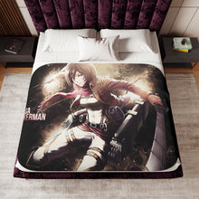 Load image into Gallery viewer, Mikasa Ackerman Sherpa Blanket
