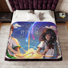 Load image into Gallery viewer, Anime Your Name.r Sherpa Blanket