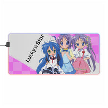 Load image into Gallery viewer, Lucky Star Konata Izumi, Kagami Hiiragi, Tsukasa Hiiragi RGB LED Mouse Pad (Desk Mat)