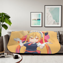 Load image into Gallery viewer, Wallpaper kobayashi-san chi no maid dragon (Tohru) Sherpa Blanket